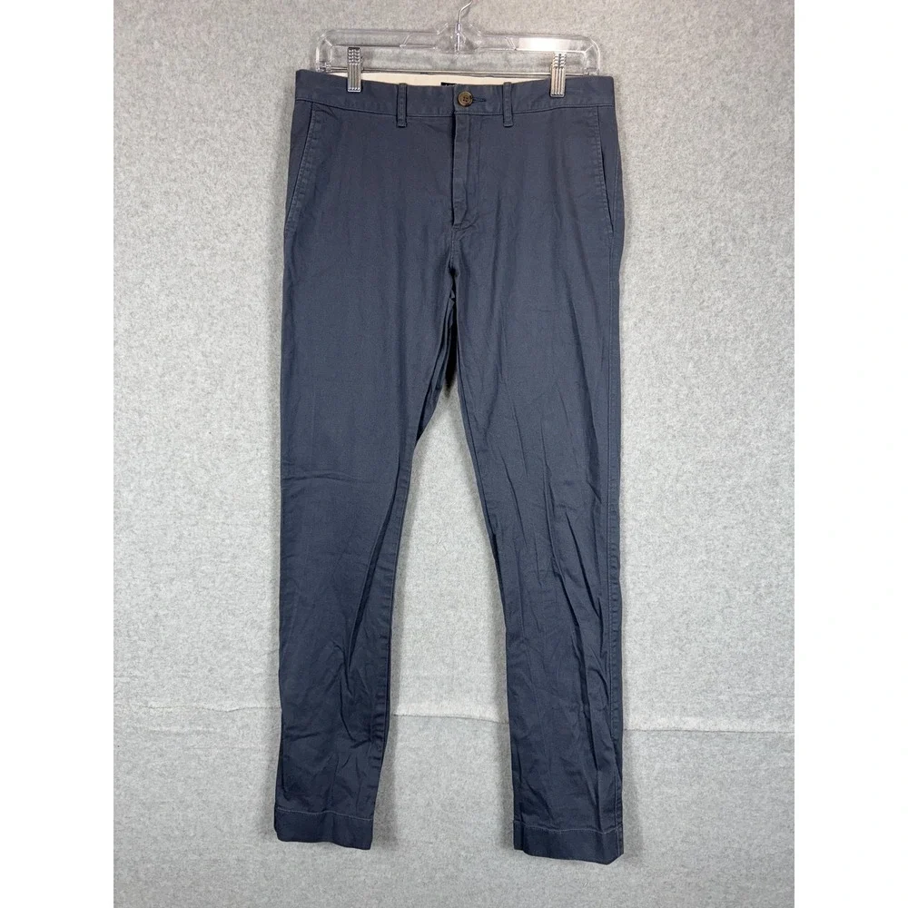 J Crew Flex Pants Mens 29x32 Blue‎ Slim Chino Casual Stretch Reimagined H3167